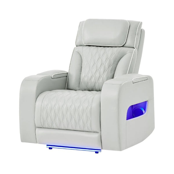English Elm Julian Power Recliner with LED Lighting Adjustable Headrest for Modern Living Rooms B201P557730