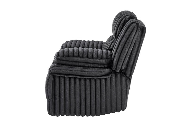 English Elm Winston Corduroy Power Recliner with LED Lighting for Media Room Comfort B201P560978