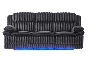 English Elm Winston Power Reclining Sofa with LED Lighting Hidden Drawer and Corduroy Upholstery B201P560979