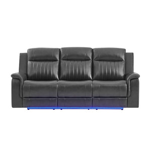 English Elm Ian Power Reclining Sofa with LED Lighting and Surround Sound for Living Rooms B201P560983