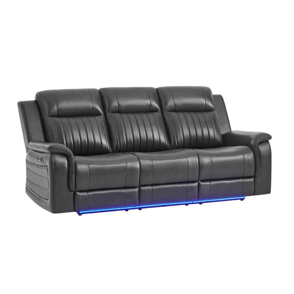 English Elm Ian Power Reclining Sofa with LED Lighting and Surround Sound for Living Rooms B201P560983