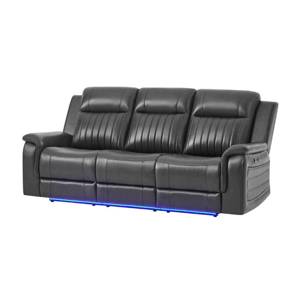 English Elm Ian Power Reclining Sofa with LED Lighting and Surround Sound for Living Rooms B201P560983