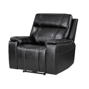 English Elm Gary Leather Power Recliner with Hidden Cupholders and Tailored Contemporary Design B201P561020