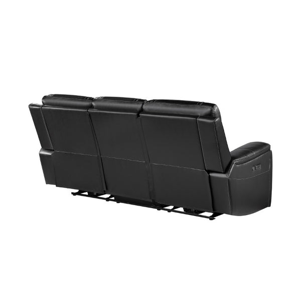 English Elm Gary Faux Leather Power Reclining Sofa with Pillow Arms for Home Theater Comfort B201P561023