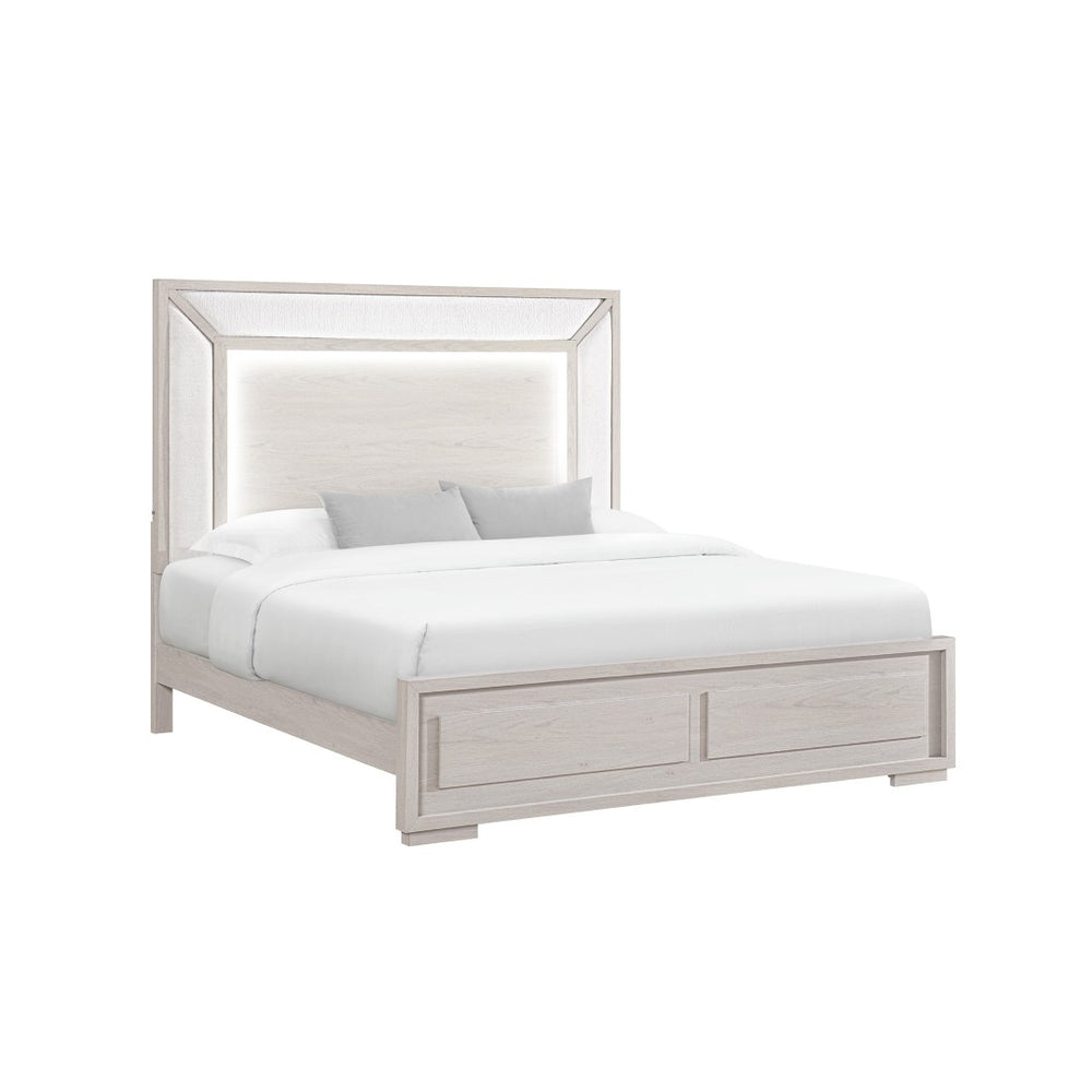 English Elm Ciara Full Platform Bed with Built-in Led Lighting for Modern Minimalist Bedrooms B201S00509
