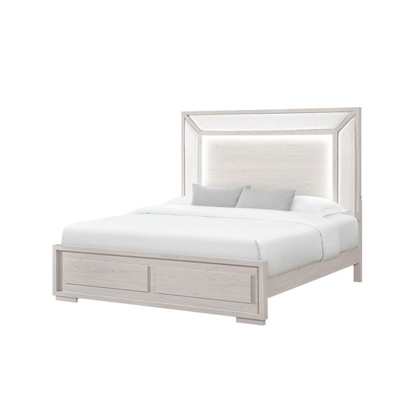 English Elm Ciara Full Platform Bed with Built-in Led Lighting for Modern Minimalist Bedrooms B201S00509