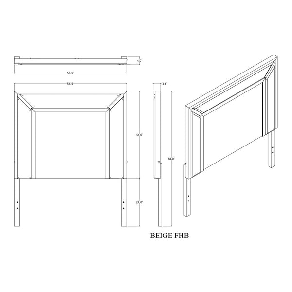 English Elm Ciara Full Platform Bed with Built-in Led Lighting for Modern Minimalist Bedrooms B201S00509
