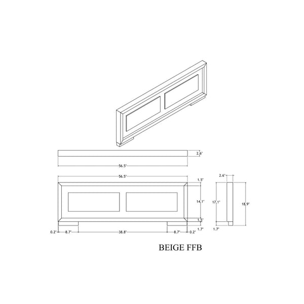 English Elm Ciara Full Platform Bed with Built-in Led Lighting for Modern Minimalist Bedrooms B201S00509