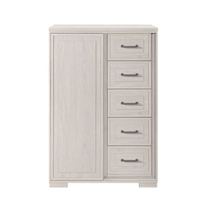 English Elm Ciara King Bedroom Set with LED Lighting Upholstered Panel Bed and Storage Pieces B201S00513