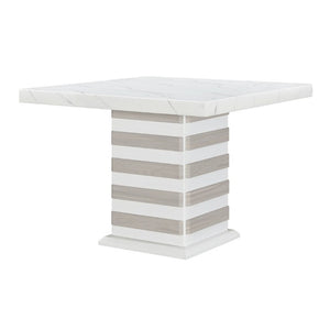 English Elm Donna Round Bar Table Faux Marble Top Pedestal Base Bistro Style Dining B201S00531