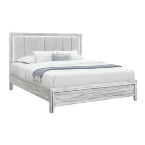 English Elm Eleanor Low Profile Full Bed with Integrated LED Channel Lighting Modern Frame B201S00541
