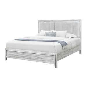 English Elm Eleanor Low Profile Full Bed with Integrated LED Channel Lighting Modern Frame B201S00541