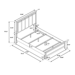 English Elm Eleanor Low Profile Full Bed with Integrated LED Channel Lighting Modern Frame B201S00541