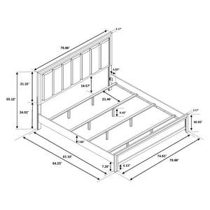 English Elm Eleanor Low Profile King Platform Bed with Built in LED Ambient Lighting B201S00542