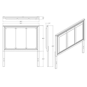 English Elm Melissa Upholstered Full Storage Bed Low Profile Padded Headboard Tapered Legs Beige B201S00561
