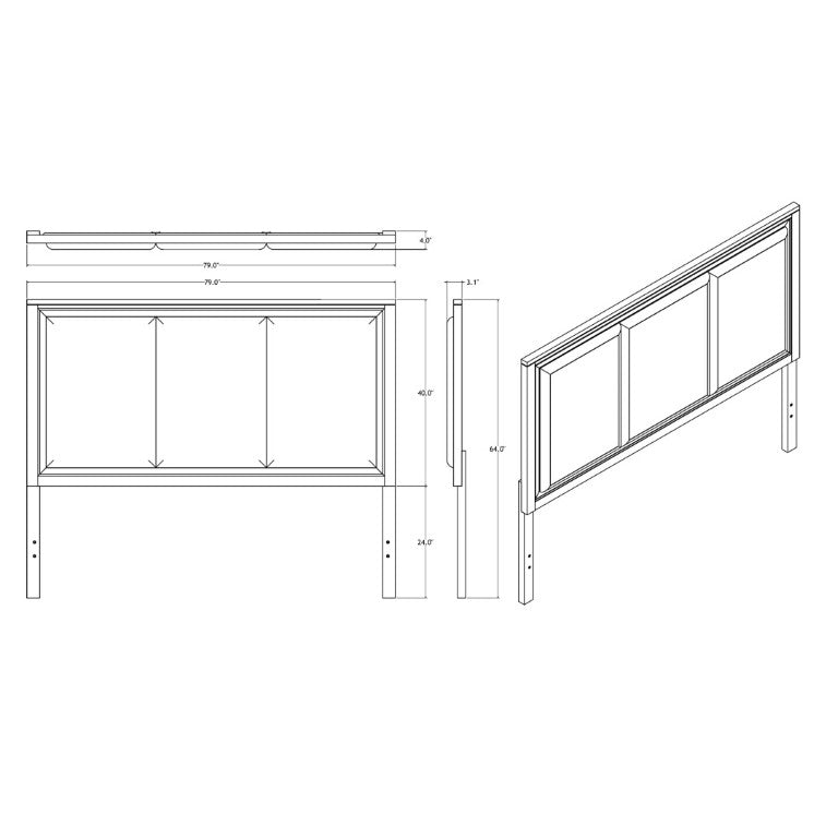 English Elm Melissa Upholstered King Storage Bed Low Profile Platform with Padded Headboard B201S00563