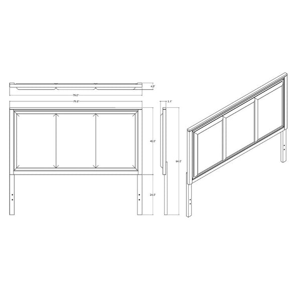 English Elm Melissa Upholstered King Storage Bed Low Profile Platform with Padded Headboard B201S00563