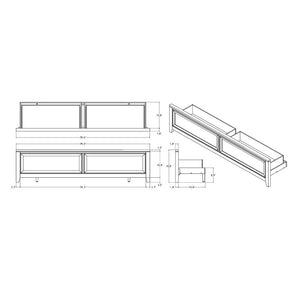 English Elm Melissa Upholstered King Storage Bed Low Profile Platform with Padded Headboard B201S00563