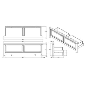 English Elm Melissa Queen Storage Bed Upholstered Platform Frame with Padded Headboard B201S00565