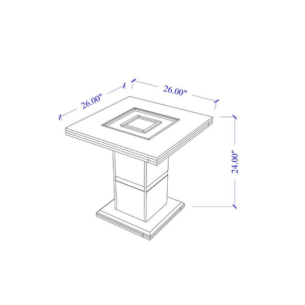 English Elm Ariya Gloss Black Lacquer End Table with Glass Inlay for Modern Living Spaces B201S00574