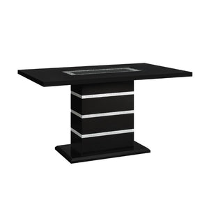 English Elm Ariya Glam Pedestal Bar Table High Gloss Acrylic Glitter Top for Bold Loft Dining B201S00575