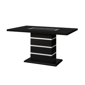 English Elm Ariya Glam Pedestal Bar Table High Gloss Acrylic Glitter Top for Bold Loft Dining B201S00575