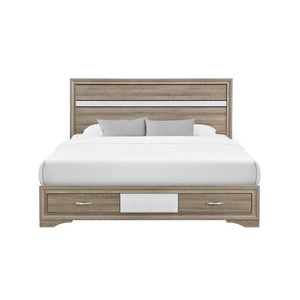 English Elm Ryder Low Profile Full Bed with Panel Headboard and Two Drawer Footboard Storage B201S00592