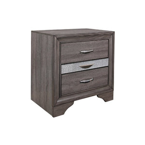 English Elm Ryder Contemporary Full Bedroom Set with Panel Bed Glitter Accents and Grey Finish B201S00596