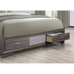 English Elm Ryder Contemporary Full Bedroom Set with Panel Bed Glitter Accents and Grey Finish B201S00596