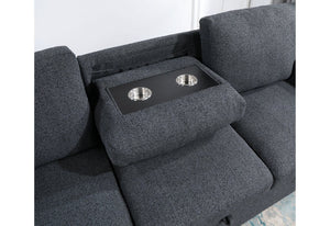 English Elm Terrence Sleeper Sofa with Pull Out Bed Polyester Upholstery for Modern Living Rooms B201S00601