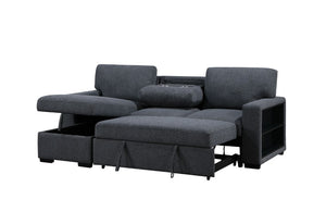 English Elm Terrence Sleeper Sofa with Pull Out Bed Polyester Upholstery for Modern Living Rooms B201S00601
