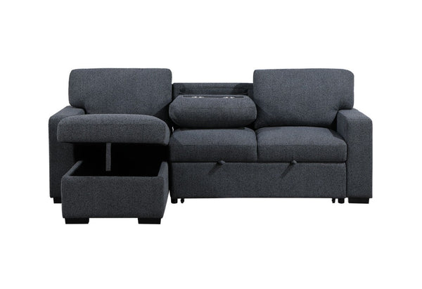 English Elm Terrence Sleeper Sofa with Pull Out Bed Polyester Upholstery for Modern Living Rooms B201S00601