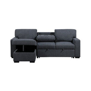 English Elm Terrence Sleeper Sofa with Pull Out Bed Polyester Upholstery for Modern Living Rooms B201S00601