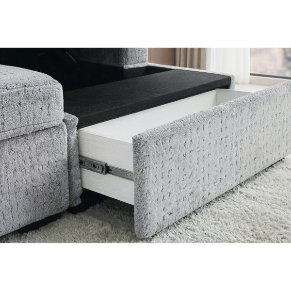 English Elm Tory Contemporary Sleeper Sofa with LED Cabinet Arms and Pull Out Bed B201S00604