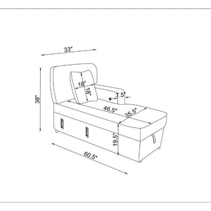 English Elm Tory Contemporary Sleeper Sofa with LED Cabinet Arms and Pull Out Bed B201S00604
