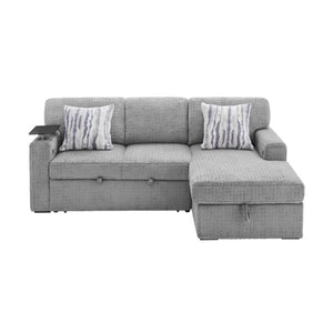 English Elm Tory Contemporary Sleeper Sofa with LED Cabinet Arms and Pull Out Bed B201S00604