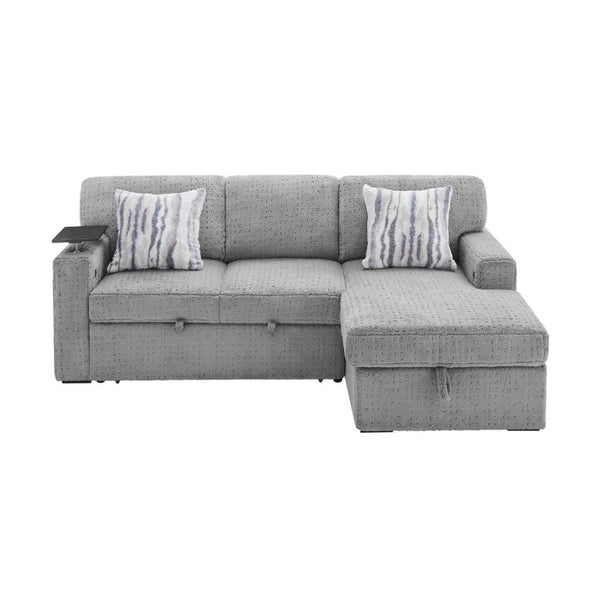 English Elm Tory Contemporary Sleeper Sofa with LED Cabinet Arms and Pull Out Bed B201S00604