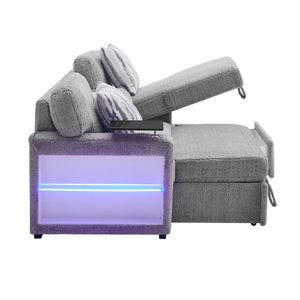 English Elm Tory Contemporary Sleeper Sofa with LED Cabinet Arms and Pull Out Bed B201S00604