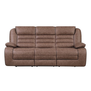 English Elm Lucius 3 Piece Fabric Reclining Sofa Set with Pillow Arms for Family Rooms B201S00610