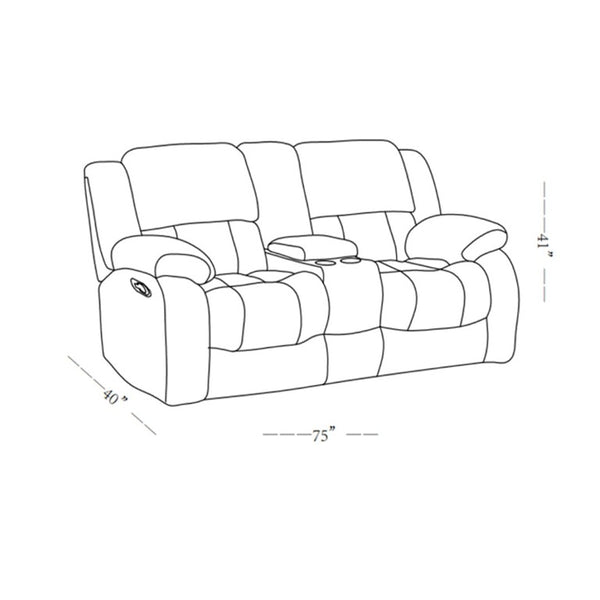 English Elm Stonic Ebony Manual Reclining Sofa Set with Padded Arms and Chaise Lounge Support B201S00611