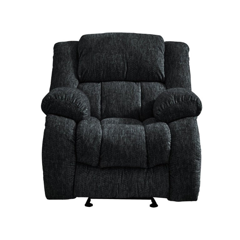 English Elm Stonic Ebony Three Piece Manual Reclining Set with Deep Padded Arms for Living Rooms B201S00612