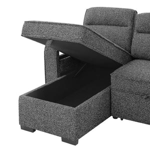 English Elm Mitchell Modular Sectional Sofabed with USB Ports Storage Chaise and Foldable Table B201S00613