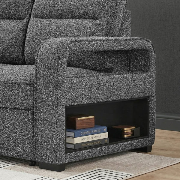 English Elm Mitchell Modular Sectional Sofabed with USB Ports Storage Chaise and Foldable Table B201S00613