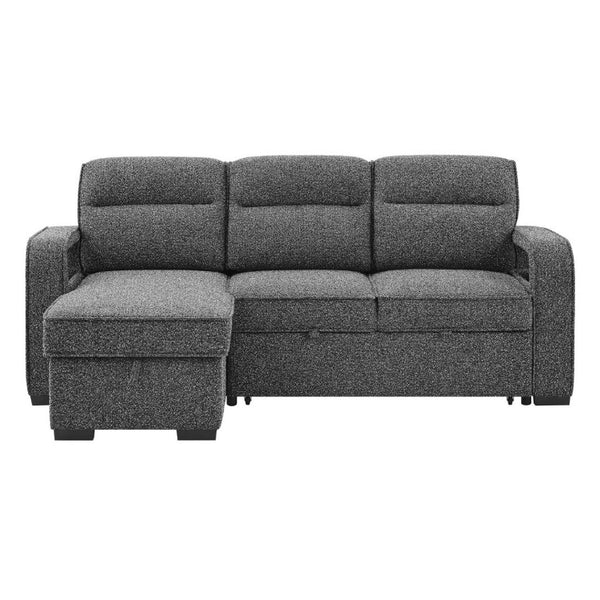 English Elm Mitchell Modular Sectional Sofabed with USB Ports Storage Chaise and Foldable Table B201S00613