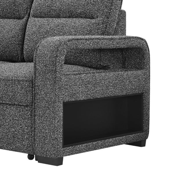English Elm Mitchell Modular Sectional Sofabed with USB Ports Storage Chaise and Foldable Table B201S00613