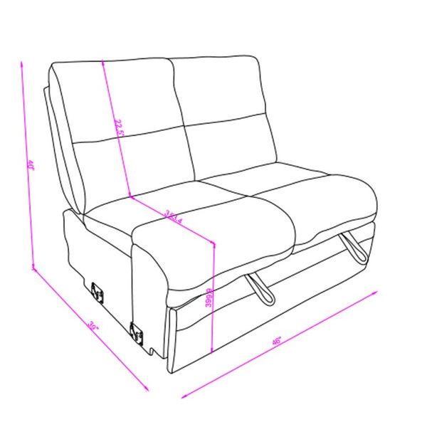 English Elm Kia Power Reclining Sectional with Storage Chaise USB Port and Grey Polyester Fabric B201S00614