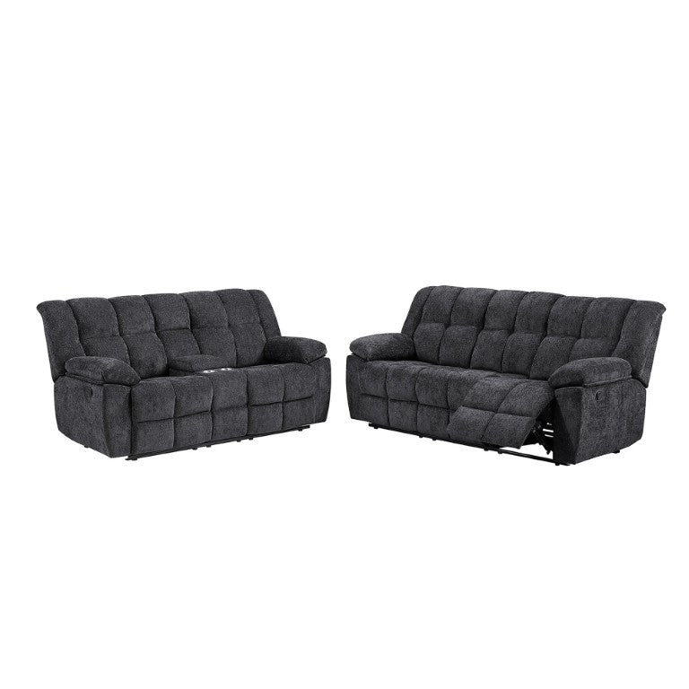 English Elm Liam Reclining Sofa and Loveseat Set with Biscuit Tufting for Living Rooms B201S00615