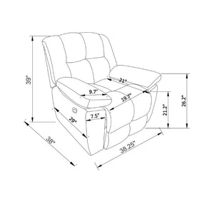 English Elm Liam Transitional Reclining Sofa Set with Plush Biscuit Upholstery and Console B201S00616