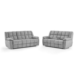 English Elm Liam Transitional Reclining Sofa and Loveseat Set with Biscuit Tufting B201S00617