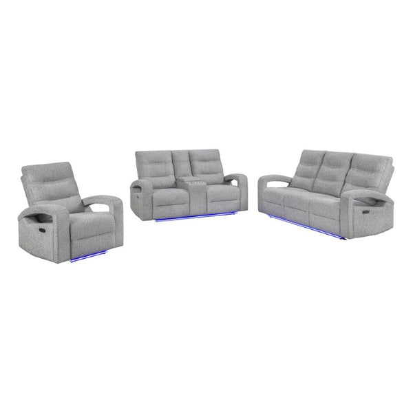 English Elm Isolde 3 Piece Power Reclining Living Room Set with LED Lighting Transitional Style B201S00620